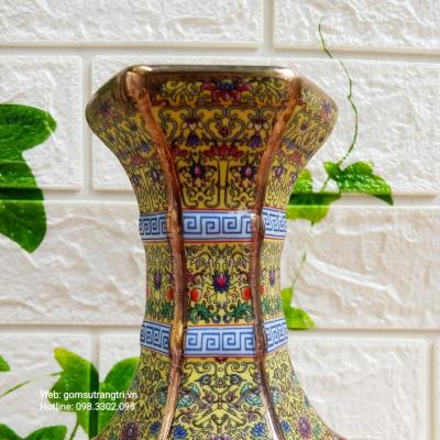 BÌNH LỤC GIÁC TỨ QUÝ MEN ĐỎ